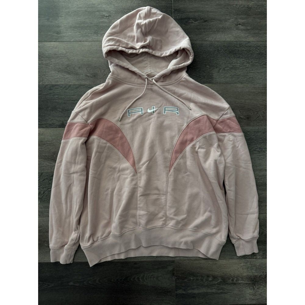 Nike Womens Air Logo‎ Sportswear Pullover Oversize Hoodie Pink Size Medium